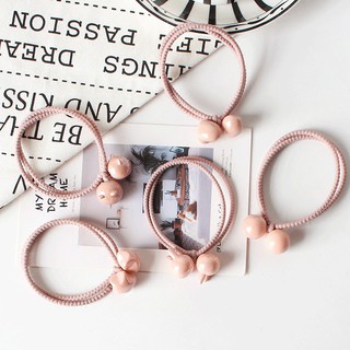 Dây thun cột tóc Hàn Quốc màu hồng bản đôi cá tính bền đẹp nhiều mẫu: bóng, gấu, sao, thỏ, trái tim