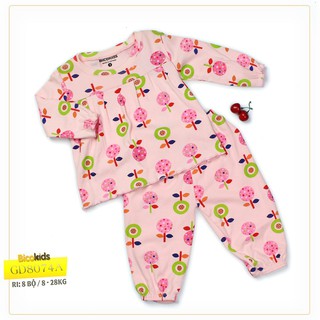 Bộ Dài Tay Hình Viên Kẹo Cotton Cao Cấp Siêu Dễ Thương Cho Bé Gái Từ 8 - 28Kg