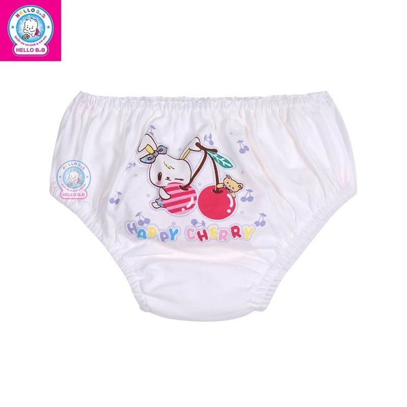 Đủ Size 1-8 bé gái 6-23kg QUẦN SỊP TRẮNG IN HELLO B&amp;B