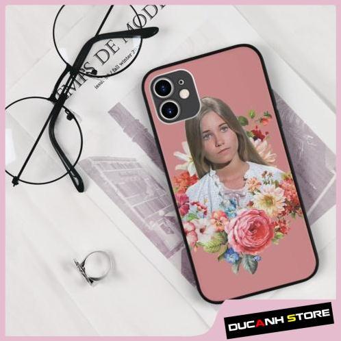 Ốp lưng iphone SAMSUNG hình a girl with pink flowers collage đẹp cạnh vuông  cho các dòng iPhone PAP20211112