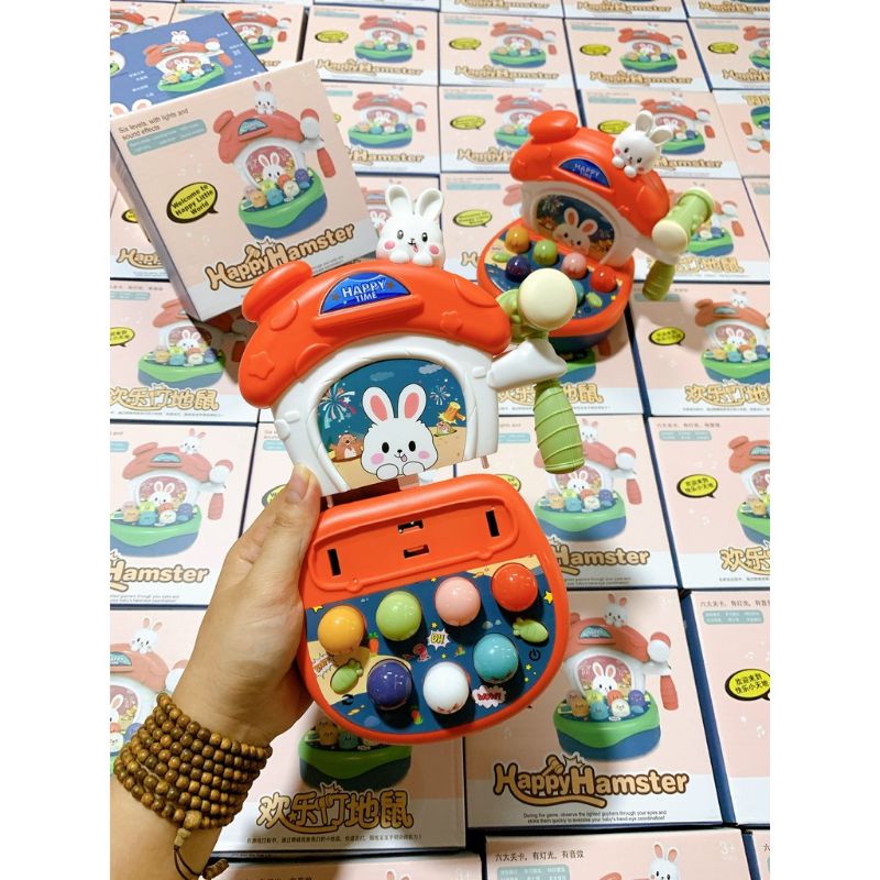 [Hot] Bộ đồ chơi đập chuột happy hamster có nhạc đèn cho bé