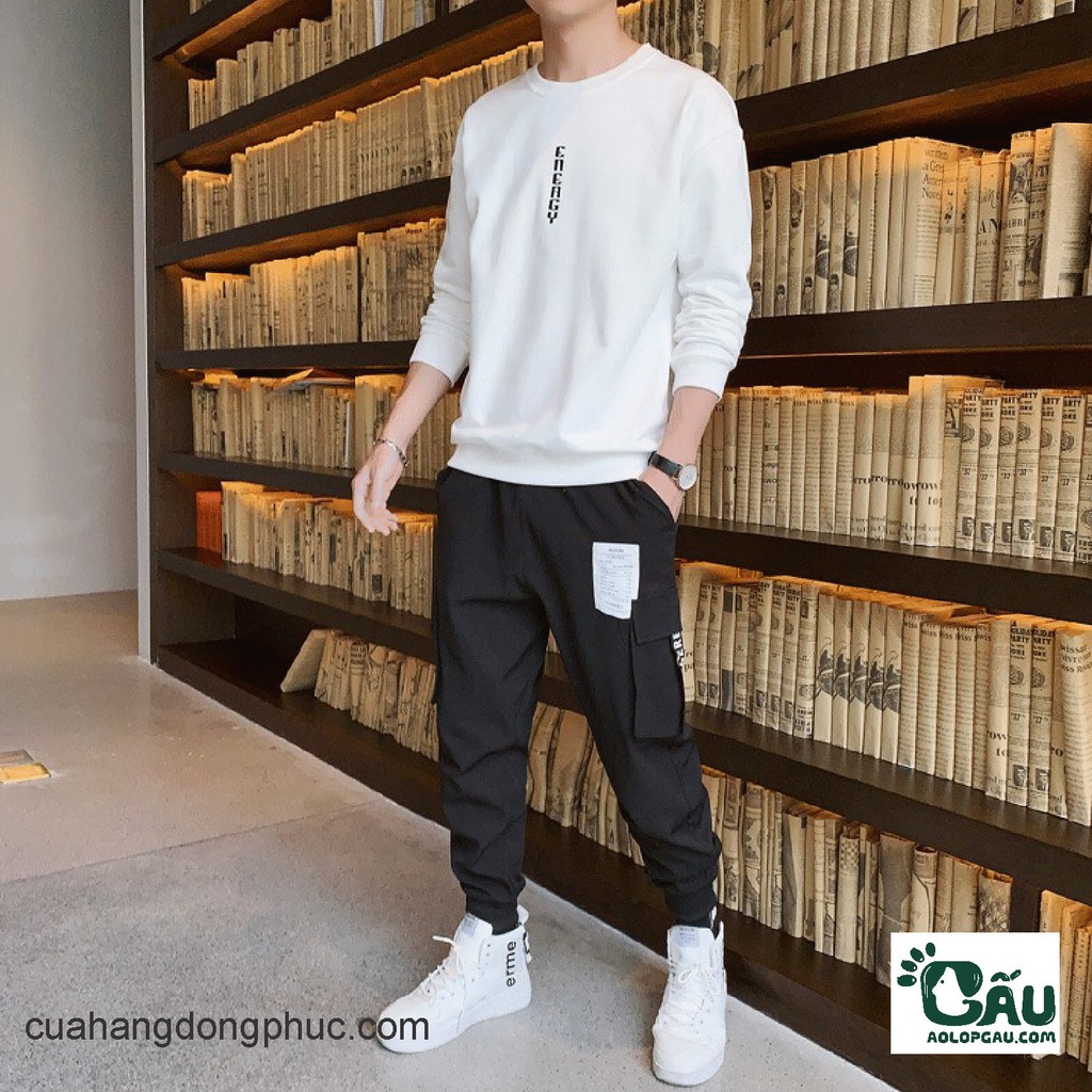 Áo sweater GẤU 194 vải thu đông co dãn, dày dặn mềm mịn form rộng phong cách Unisex - EAASEO | BigBuy360 - bigbuy360.vn