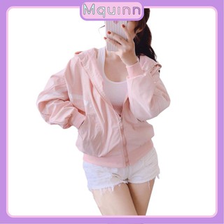 Áo khoác dù nữ form rộng cánh dơi phối viền chữ V siêu chất - Hot nhất 2021