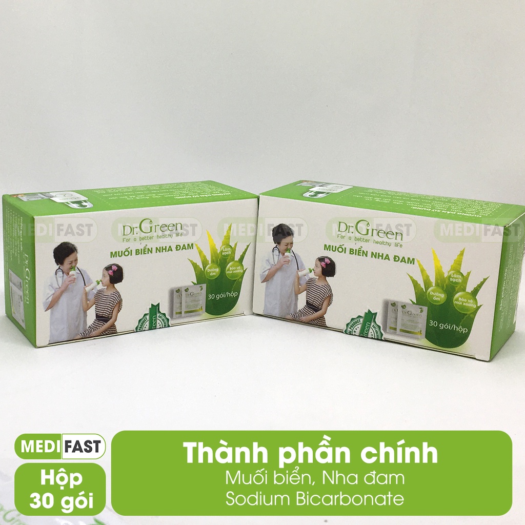 Muối biển nha đam DrGreen - Hộp 30 gói