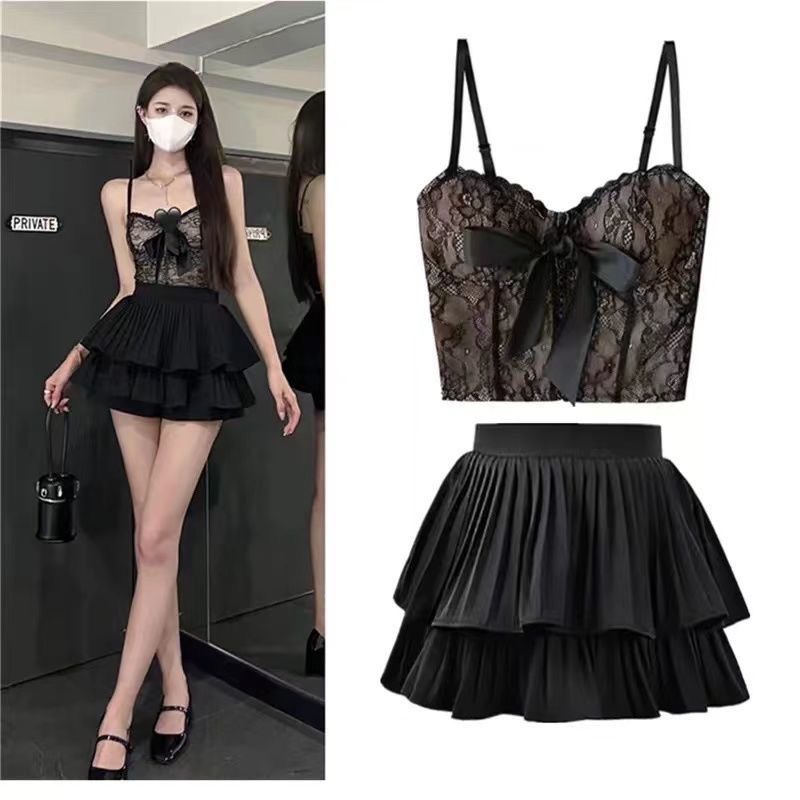 Chân Váy Xếp Ly 2 Tầng Size SML Có Quần Trong Loại 1 Chuẩn Hàng Qc