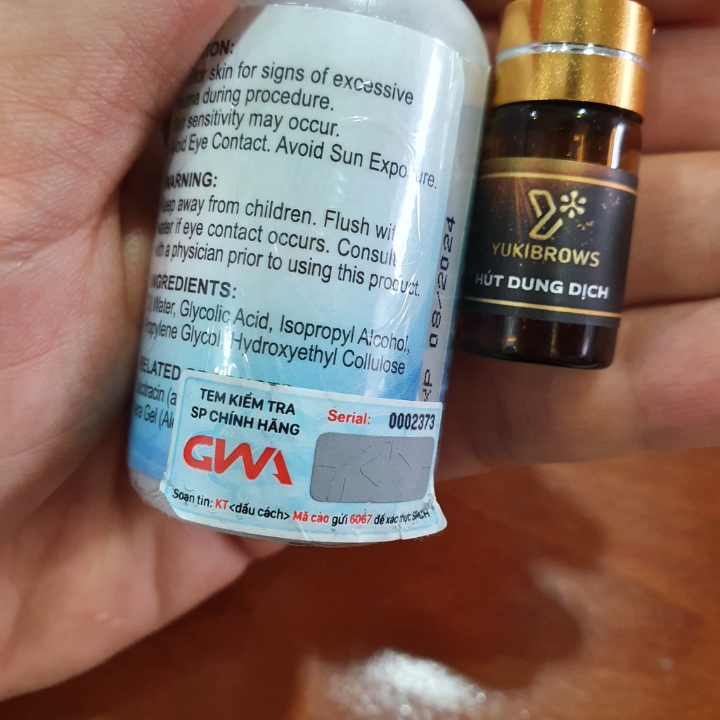 Color lift chai 3ml, dung dịch Colo lift hỗ trợ xóa xăm sản phẩm có tem chống hàng giả