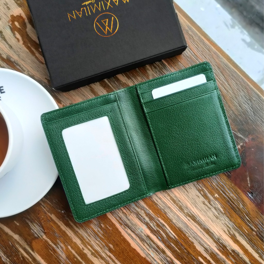 VÍ ĐỨNG MINI ĐEN / XÁM/ NÂU  DA BÒ SAFFIANO THẬT 100%-  - Follow shop giảm 20K