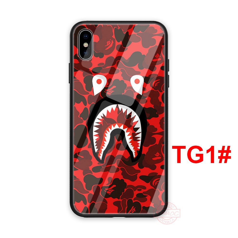 [Bb123]  Ốp điện thoại in hình Bape Shark cá tính cho iPhone 6 6P 6S 6SP 7 7P 8 8P X/XS XR XSMax