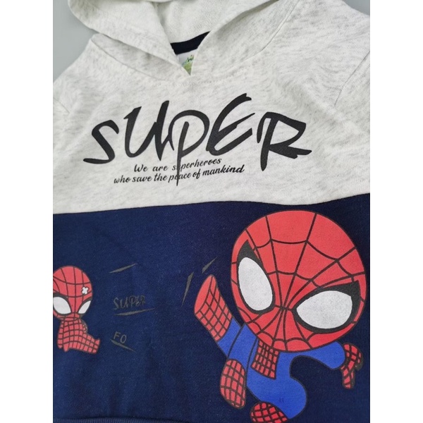 Bộ nỉ Spiderman người nhện HM xuất bé trai