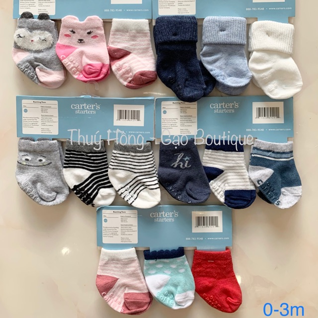 [Hình thật] Set 3 đôi tất Carter cho bé