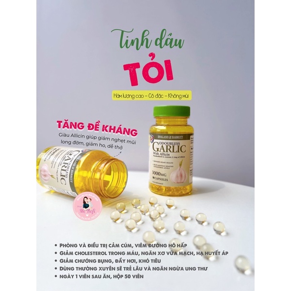Viên Uống Dầu Tỏi Holland Barrett Tăng Sức Đề Kháng Chống Lão Hóa Hỗ Trợ Vấn Đề Sức Khỏe