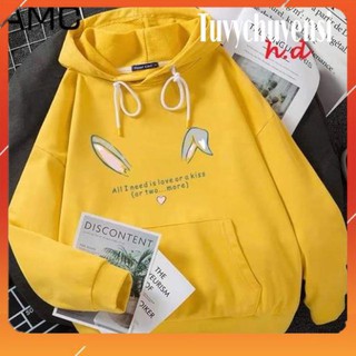Áo hoodie ♥️FREESHIP♥️tai thỏ vểnh cụp HDN987