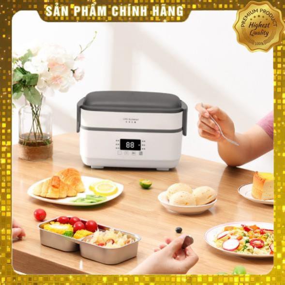 Hộp cơm cắm điện hẹn giờ F36, 2 tầng 3 ngăn, nấu chín, hâm nóng, giữ nhiệt cho thức ăn | BigBuy360 - bigbuy360.vn