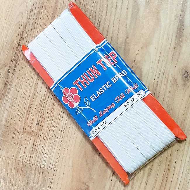 Một Tiệp Dây Thun May Mặc Bản 1cm Dài 10 mét Màu Đen Hoặc Trắng Ứng Dụng Cho Handmade và Trang Trí