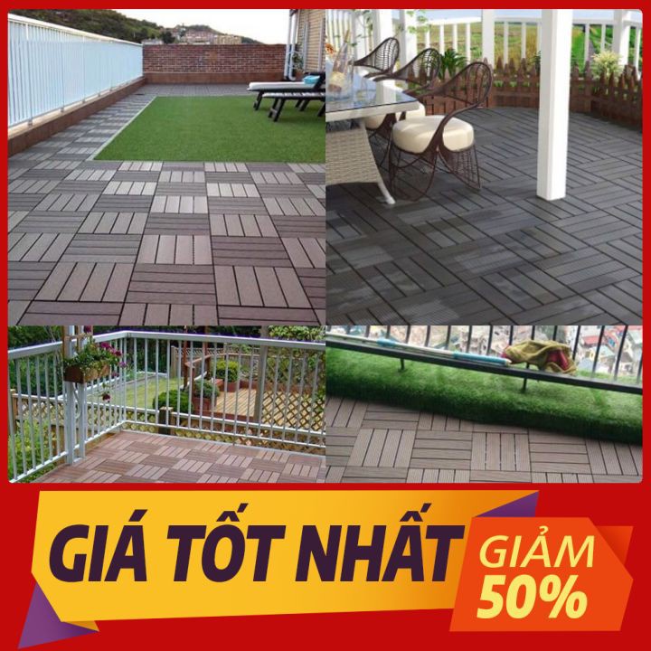 💖 Miếng lót sàn giả gỗ 💖 Thảm nhựa Trải Sàn vân gỗ, Sàn Sân Thượng,Sân Vườn Vân Gỗ T-Store Chịu Lực, Chịu Nhiệt Tốt