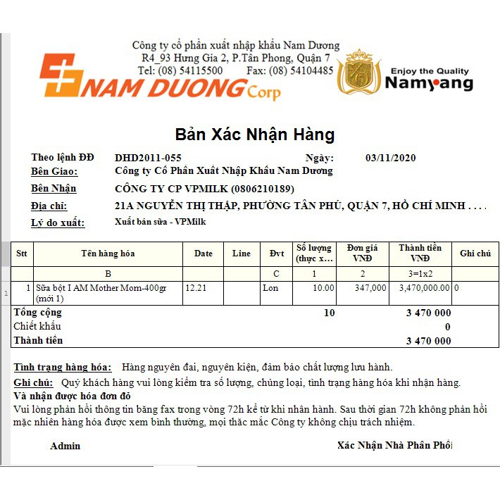 [Mã BMBAU300 giảm đến 300K đơn 499K] Sữa bột Namyang I Am Mother Mom 800g