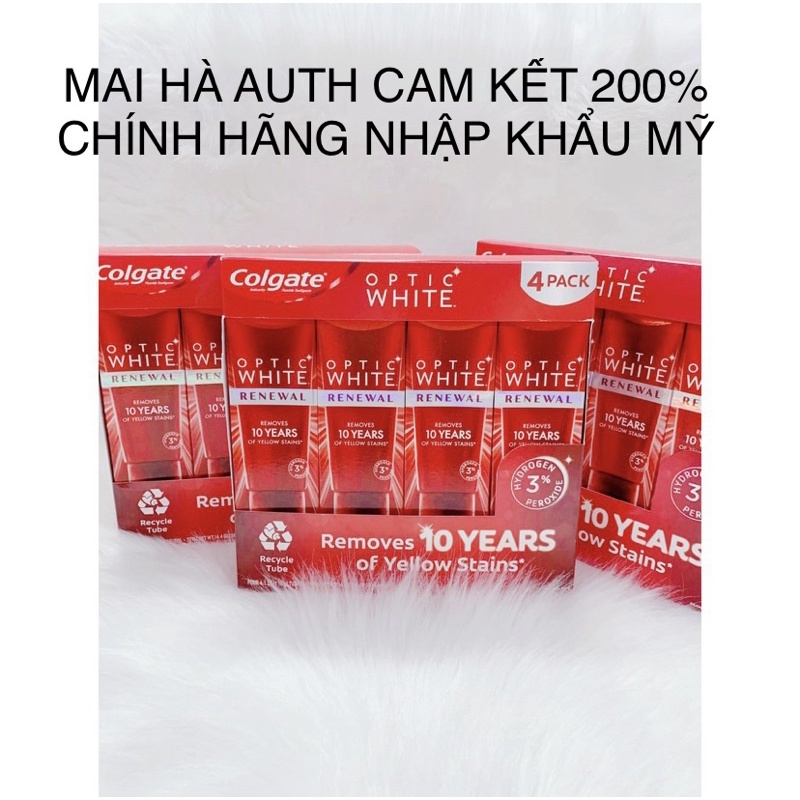 Kem đánh răng colgate optic white 121g/ tuýp và 93g Nhập Mỹ