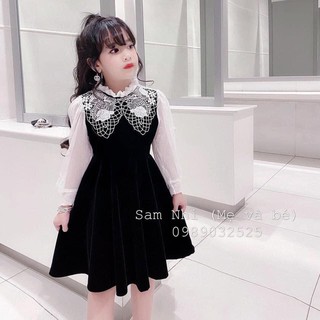 Váy nhung cao cấp cho bé gái