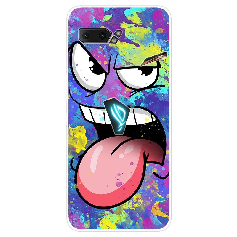 Ốp điện thoại từ TPU silicon mềm họa tiết hoạt hình dễ thương dành cho Asus ROG Phone 2