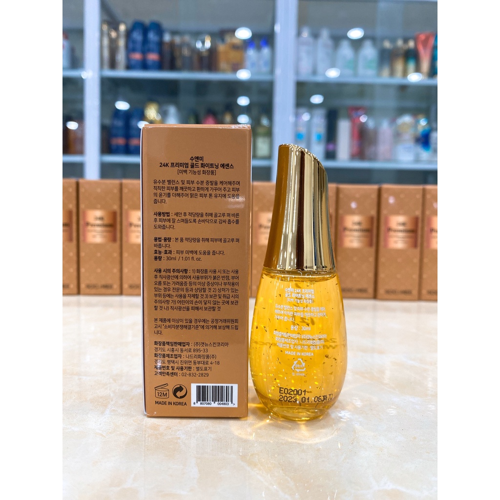 Serum Vàng 24k Soo &amp; Mee Premium Gold Whitening Essence Hàn Quốc 30ml