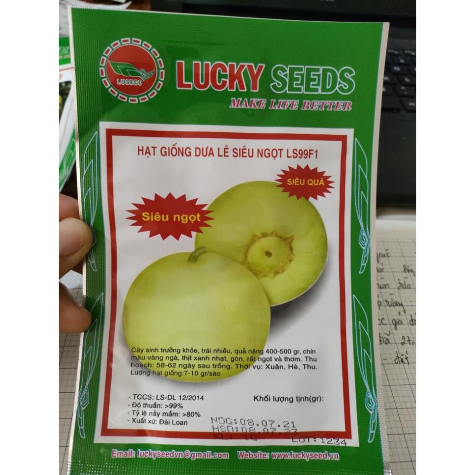 1Gam Hạt giống Dưa Lê Siêu Ngọt, siêu quả Thái Lan