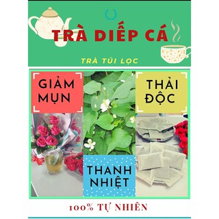 TRÀ DIẾP CÁ, Thải Độc, Giảm Mụn, Thanh Nhiệt _ 40 Túi Lọc