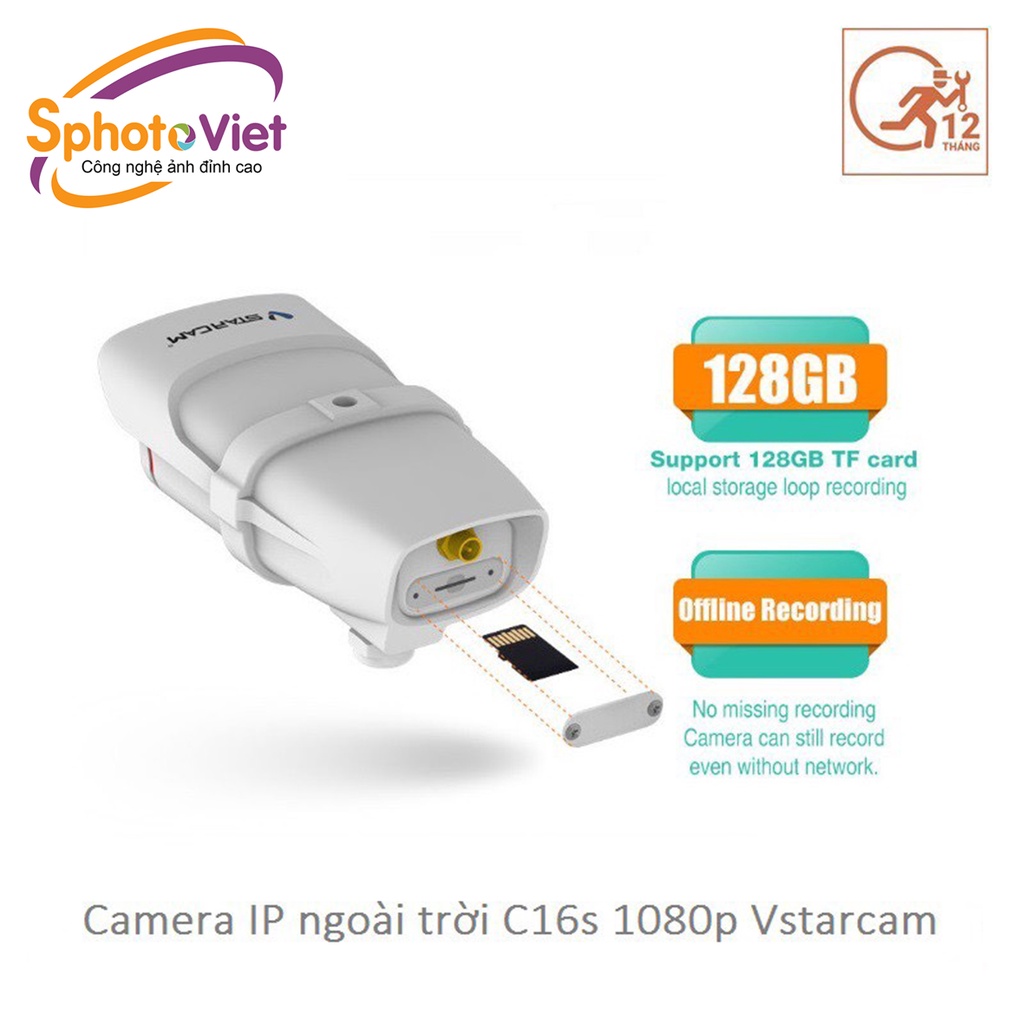 Camera Wifi IP Vstarcam C16s 1080p Ngoài trời