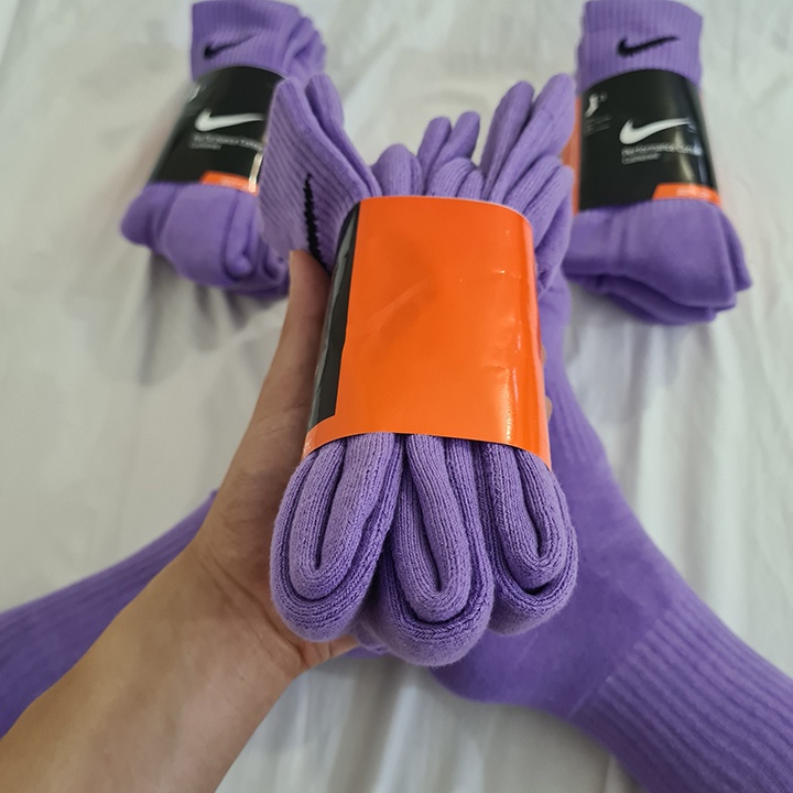 Pack 3 đôi tất thể thao Nike màu Tím No2  - Free ship + Quà tặng Loved socks by TatsTats.vn
