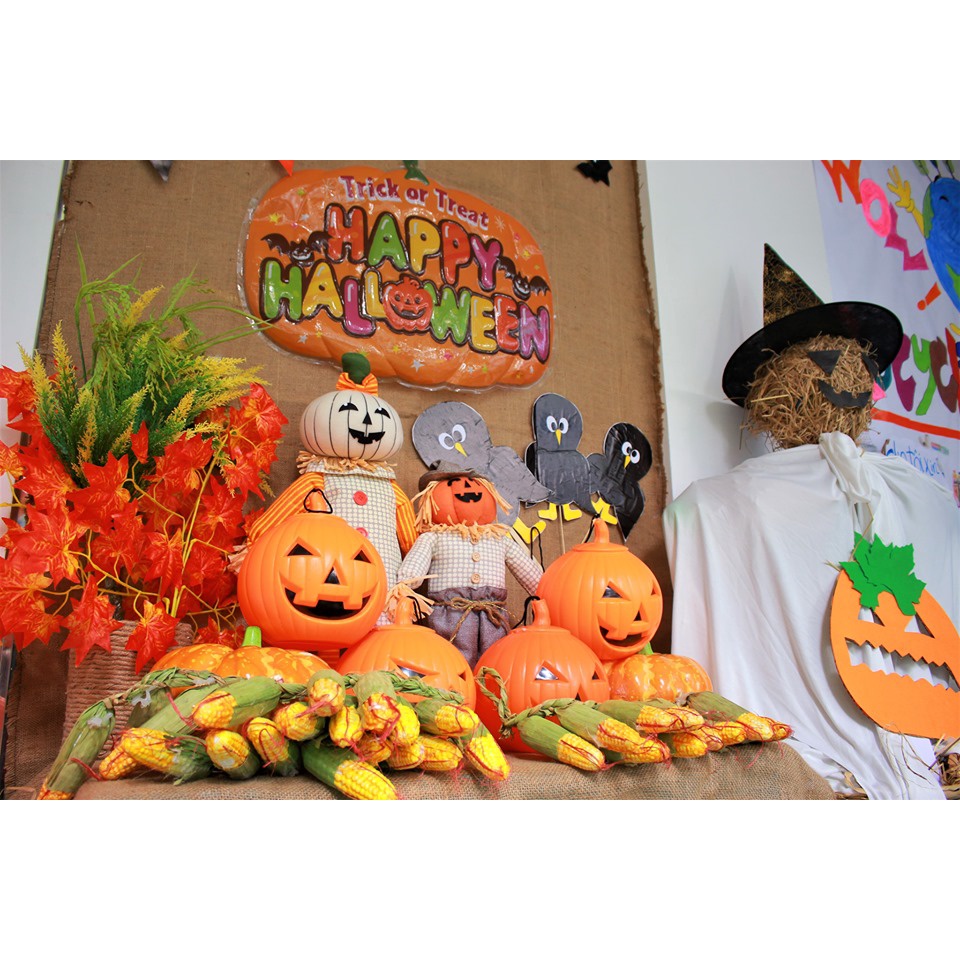 Dây leo lá phong dài 2,8m treo trang trí decor Halloween 44 lá hàng cao cấp