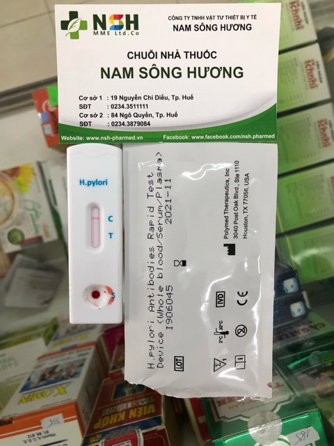QUE THỬ TEST THỬ NHANH VIRUS HP H. Pylori VIÊM LOÉT DẠ DÀY FASTEP CỦA MỸ
