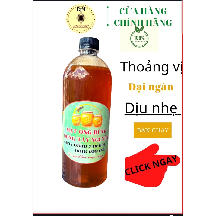 [Free ship]⚡Mật ong rừng thiên nhiên nguyên chất Đông Tây Nguyên 1400g ngọt thanh hơi chua làm đẹp da tăng sức đề kháng