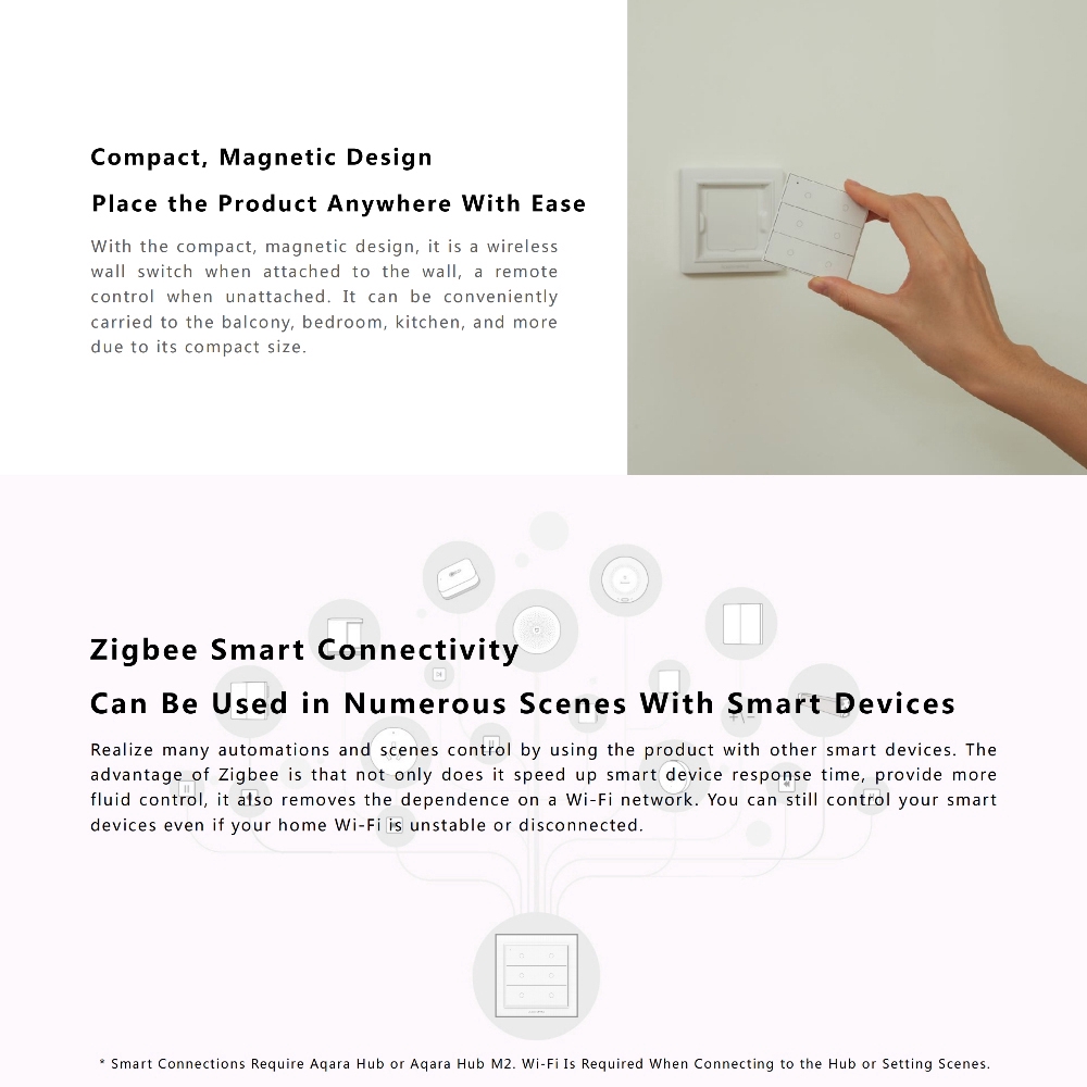 Aqara Opple Wireless Smart Wall Switch No Wiring Required Work With aqara App Apple HomeKit home | BigBuy360 - bigbuy360.vn