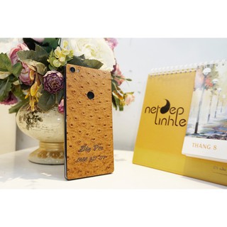 Skin dán da BPhone 3 – dán da dập vân đà điểu màu vàng