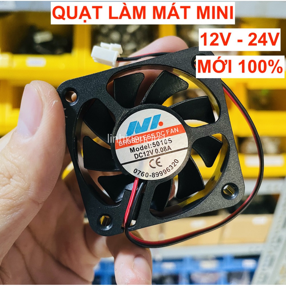 Quạt làm mát mini không chổi than 12V - 24V 5010S - LK0360