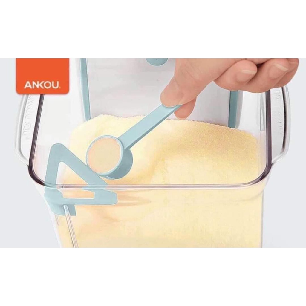 TẶNG STICKER- Hộp đựng sữa bột hút chân không Ankou, Hộp Ankou đựng 700 và 900g sữa bột Chính Hãng