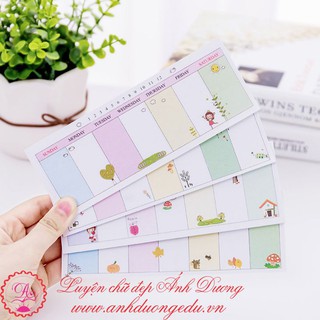 Giấy Note thời gian biểu cute