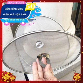 Nắp vung lưới inox 29cm chống văng dầu mỡ côn trùng