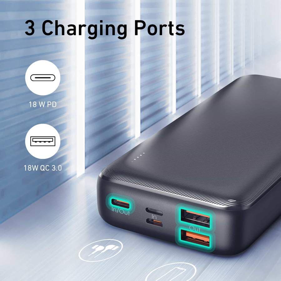 Pin sạc dự phòng AUKEY PB-N74S Basix Plus 20000mAh PD 3.0 18W & SCP 22.5W/ QC 3.0 18W