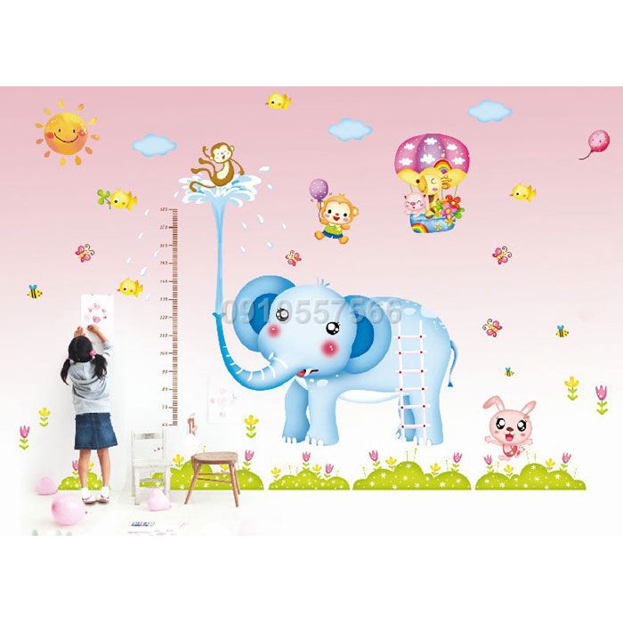 decal thước đo chiều cao con voi