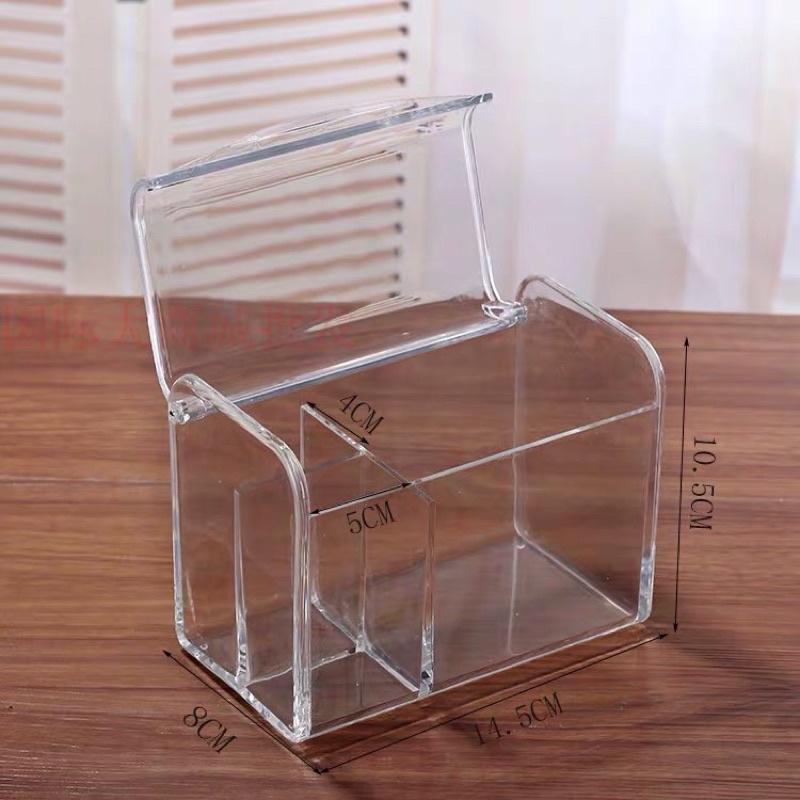 Hộp đựng bông tẩy trang và tăm bông có nắp cao cấp