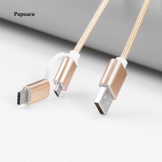 timikar.vn   2 in 1 Nylon Braided Micro USB Type C Charging Cable Data Syncfor Android