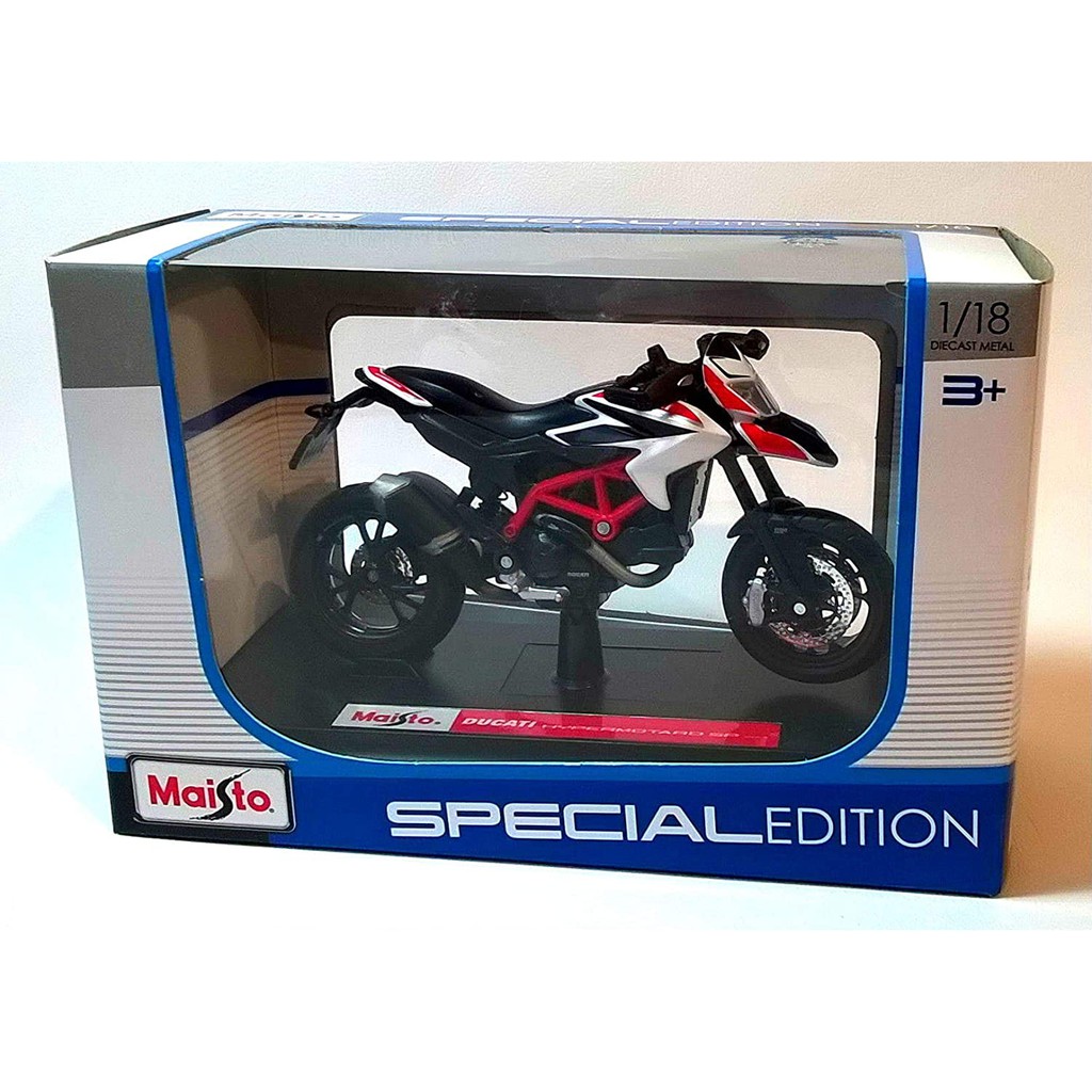 XE MÔ HÌNH MOTO Siêu xe DUCATI HYPERMOTARD SP 2013 - MAISTO tỷ lệ 1:18