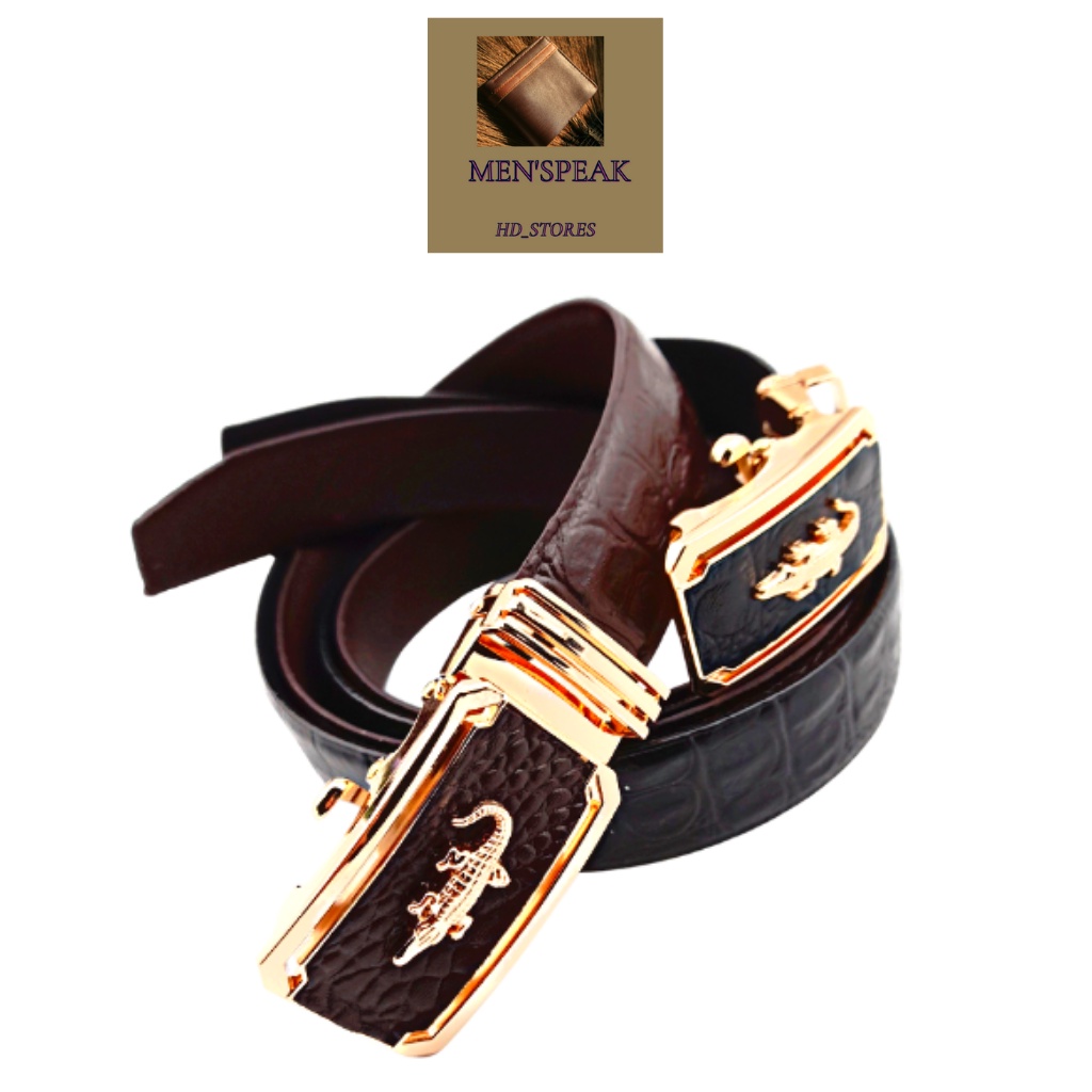 Dây lưng, that lung nam da bò dập vân cá sấu.