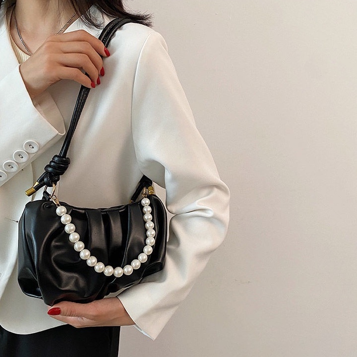 Túi xách đeo vai đính ngọc trai cỡ nhỏ thời trang sang trọng
