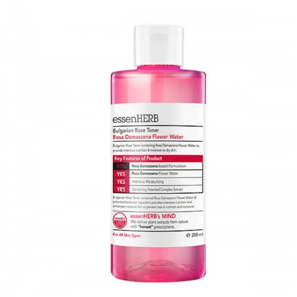 Toner Dưỡng ẩm chuyên sâu Chiết xuất Hoa hồng Essenherb Bulgarian Rose 200 ml