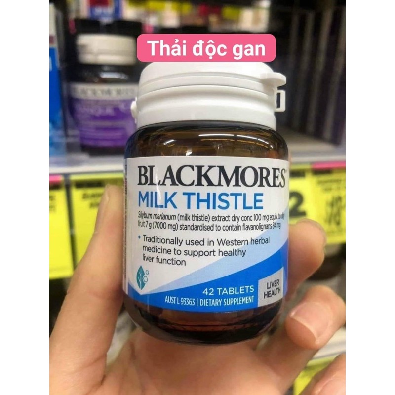 Viên uống hỗ trợ chức năng gan khỏe mạnh - Blackmores Milk Thistle 42 viên Úc