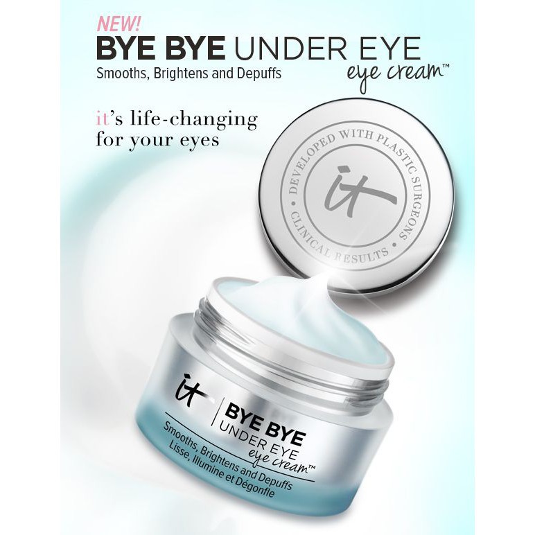 Kem dưỡng mắt IT Cosmetics Bye Bye Under Eye Eye Cream Smooths, Brightens, Depuffs 5ml