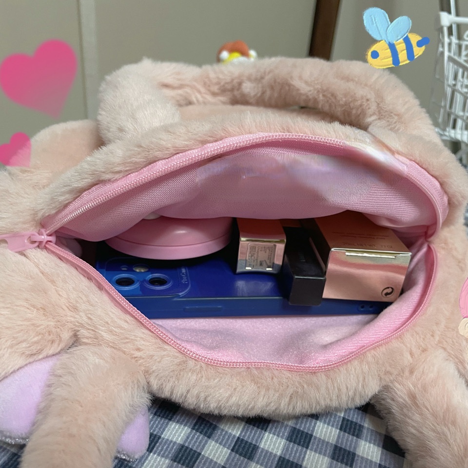Túi xách hình búp bê hoạt hình nhồi bông phong cách Lolita đáng yêu
