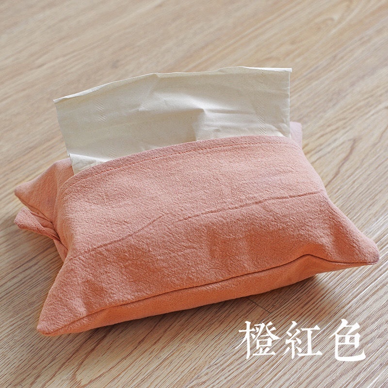 Hộp Đựng Khăn Giấy Bằng Vải Lanh Cotton Phong Cách Nhật Bản