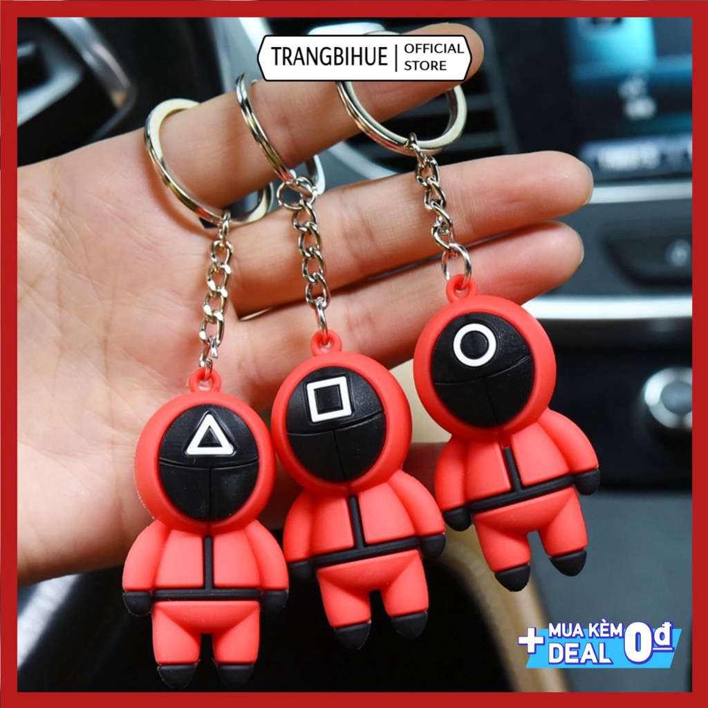 Móc Khóa Squid Game 3D Trò Chơi Con Mực móc treo chìa khóa siêu cute